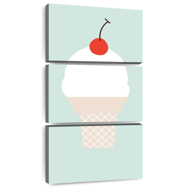 Cornet de glace I, H 27 po x l 12 po