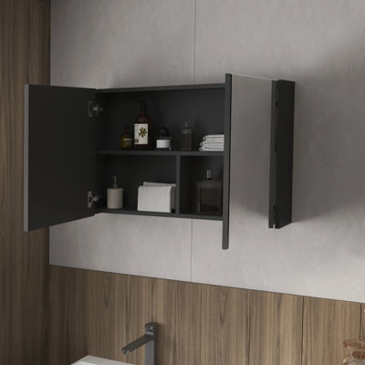 Armoire à pharmacie blanche avec miroirs inclus et 2 portes