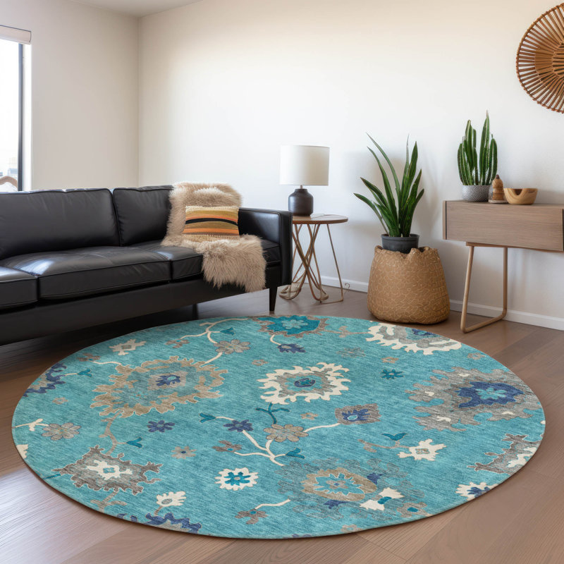 Tapis intérieur / extérieur Caziyah, Round 8'