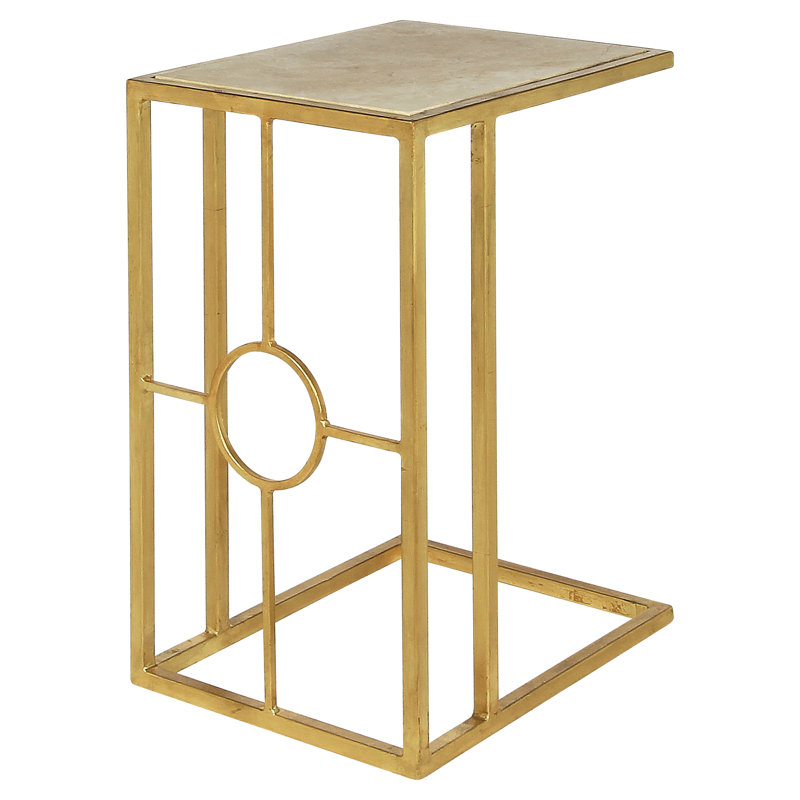 Hampton Martini C End Table, Lite Travertine