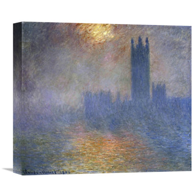 " London Parliament (Patch Of Sun In The Fog) " by Claude Monet