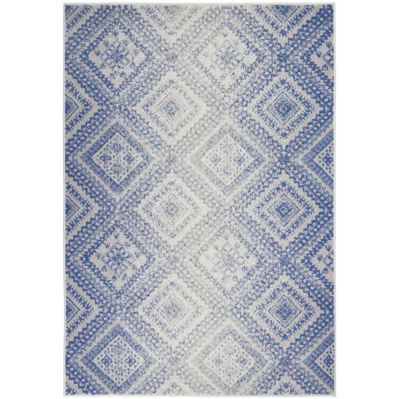 Geometric Indoor Rug, Rectangle 6' x 9'