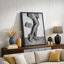 «Black and White Fashion Legs High Heels», images de chambre à coucher, impression sur toile encadrée, impression numérique