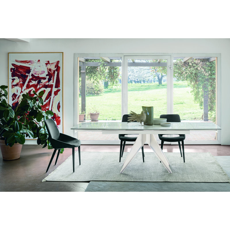 MINOSSE Dining Table, Emperador, Graphite