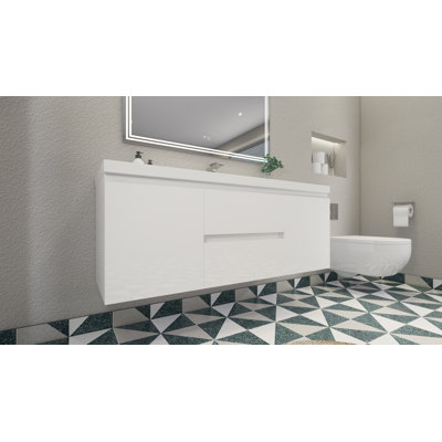 59'' Single Bathroom Vanity with Acrylic Top