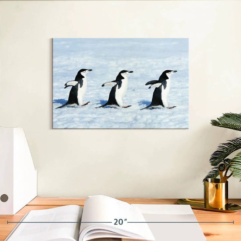 Winter Penguins, 8" H x 12" W