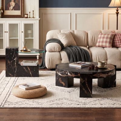 Tempered Glass Top Nesting Coffee Table