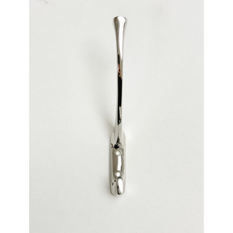 Oil Rubbed Bronze "Zen" Wall Coat and Hat Hook, Polished Nickel