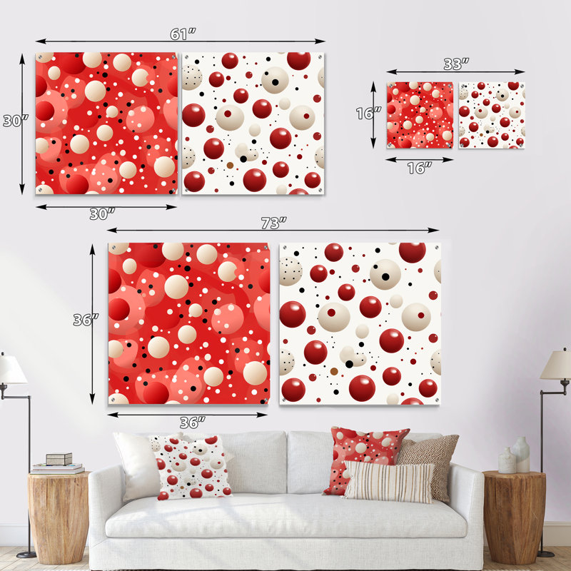 Chloa - Abstract Acrylic Wall Art Glass Set Of 2, 36" H x 73" W