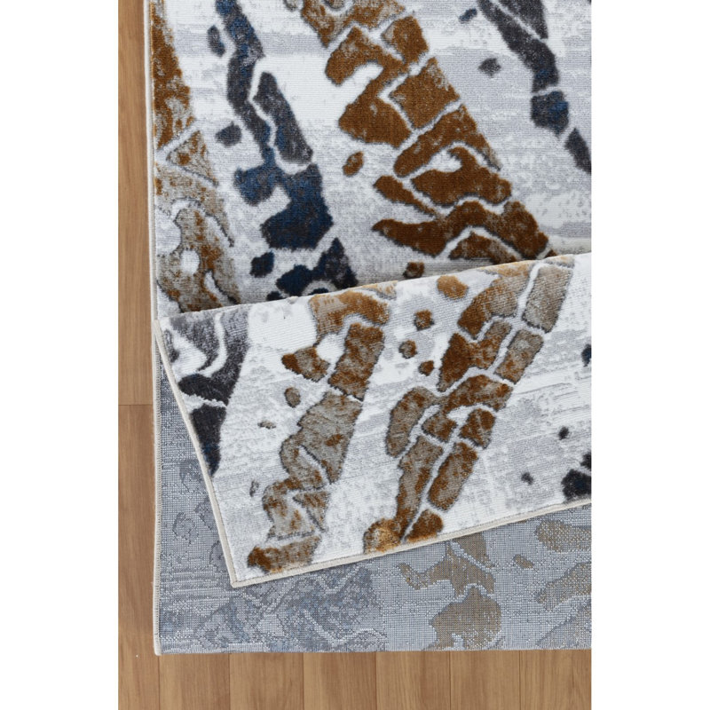Soft Durable Area Rug Polyester Modern Design High Traffic Suitable