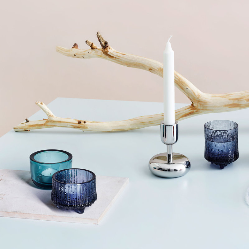 Valkea 2.25" Glass Tealight, Seablue