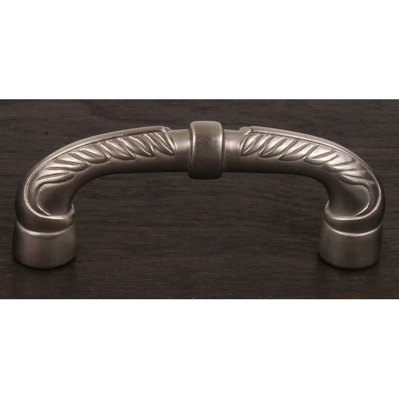 Poignée d'arc 3 po avec pétales et Solid Line CP Series, Nickel satiné