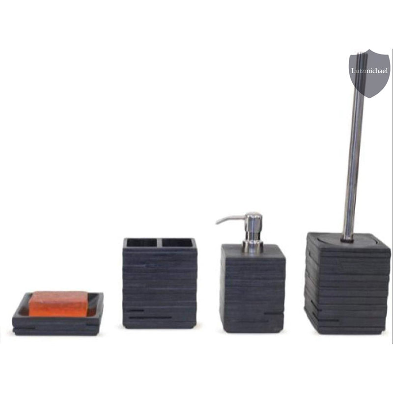 Levingston Bathroom Accessory Set, Black