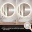 Miroir de salle de bain rond Naliyah-291665913