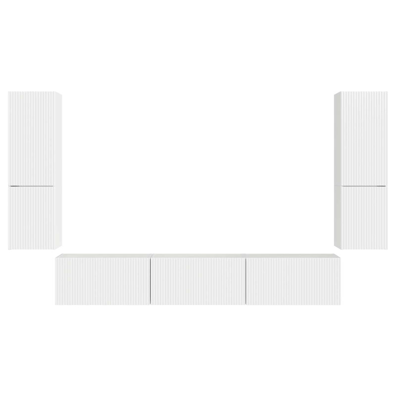 Unfinished Entertainment Centre for TVs up to 60", High Gloss White