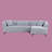 Adellyn Upholstered 129 " Polyester L-Shaped Sofa & Chaise with Ottoman