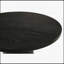 Table de bout ronde en bois 22 po avec base à piédestal pour salon moderne, noire, peu encombrante et élégante-1885171534