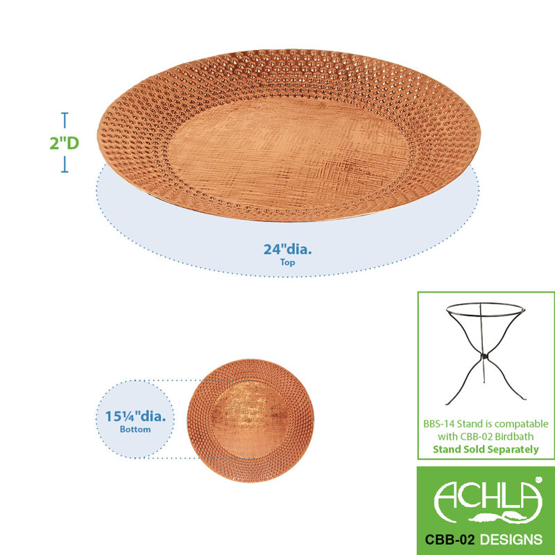 Classic II Hammered Birdbath