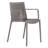 55 Inch White Modern Table With 4Pcs Warm Grey Stackable Armchairs - All-Weather Resistance, Quick Assembly, Shape 4 Protection, Metal Frame, Comfortable Seating Position-807088325