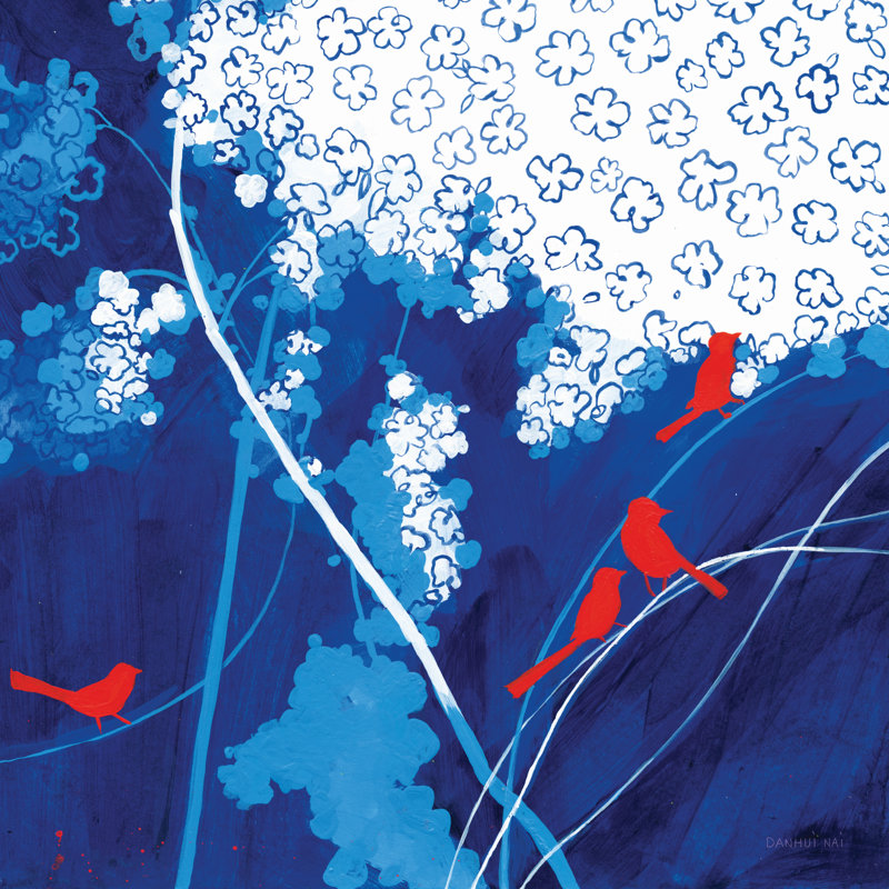 Feather And Fluff by Danhui Nai - Wrapped Canvas Painting, 76cm H x 51cm W x 3.8cm D