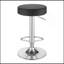 Tabouret de bar hydraulique noir et chrome réglable