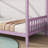 Twin Rubber Wood House Bed With Underbed Space & Frame-1588504262