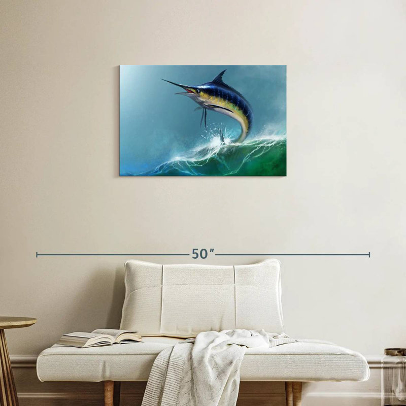 Brampt Leaping Marlin, 20'' H x 30'' W