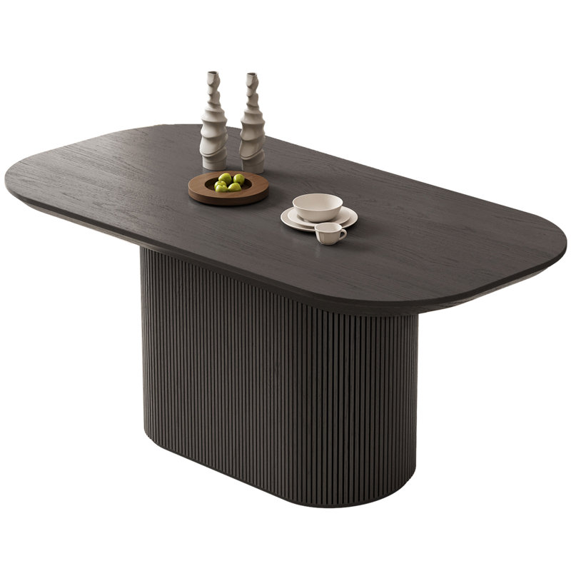Table de salle à manger 62,99 ", H 29,64 po x L 62,99 po x l 33,46 po, Dark Grey