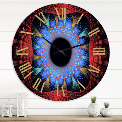 Fractale portail magique - horloge murale moderne