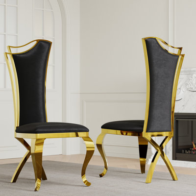 18.5'' H Velvet Upholstered Parsons Chair