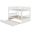 Lit superposé en bois d'hévéa avec lit gigogne, échelle, garde-corps, convertible en 2 lits-203929090