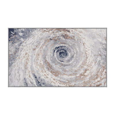 Machine Washable Gray Area Rug