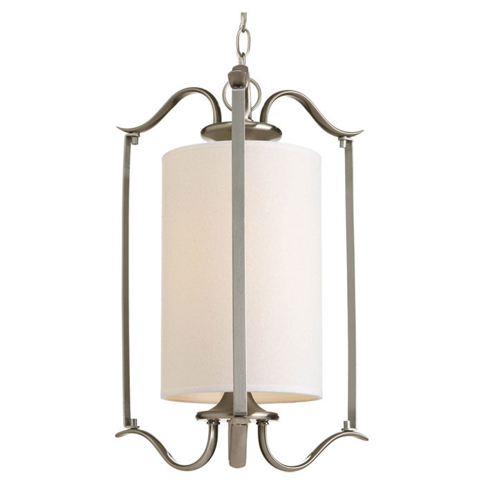Armindo Dimmable Lantern Geometric Chandelier, Brushed Nickel
