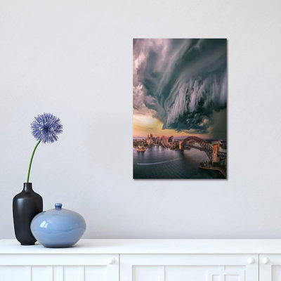 Sydney Wedge 1 Piece Wrapped Canvas Wall Art