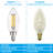 LED Filament Candle Bulbs C11, E12 LED Dimmable Candelabra Bulb, 60W Eqv., 2700K Soft White