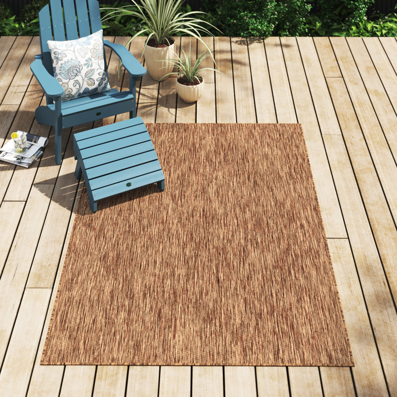 Iyana Indoor/Outdoor Flatweave Area Rug, Rectangle 3'11" x 5'3"