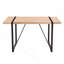 55" Rustic Industrial Dining Table For 4–6 People, Thick Engineered Wood Top With Black Metal Legs, Rectangular Kitchen & Living Room Table-398197649