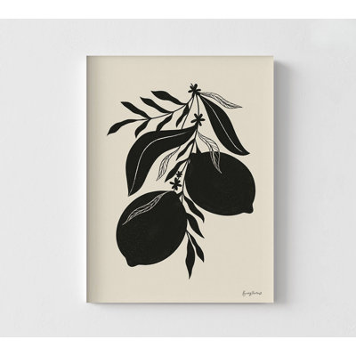 Lemon Silhouette II By Becky Thorns, Citrus Poster Print, Lemon Kitchen Wall Art, Minimalist Fruit Dining Room Decor, Foodie Gift Idea