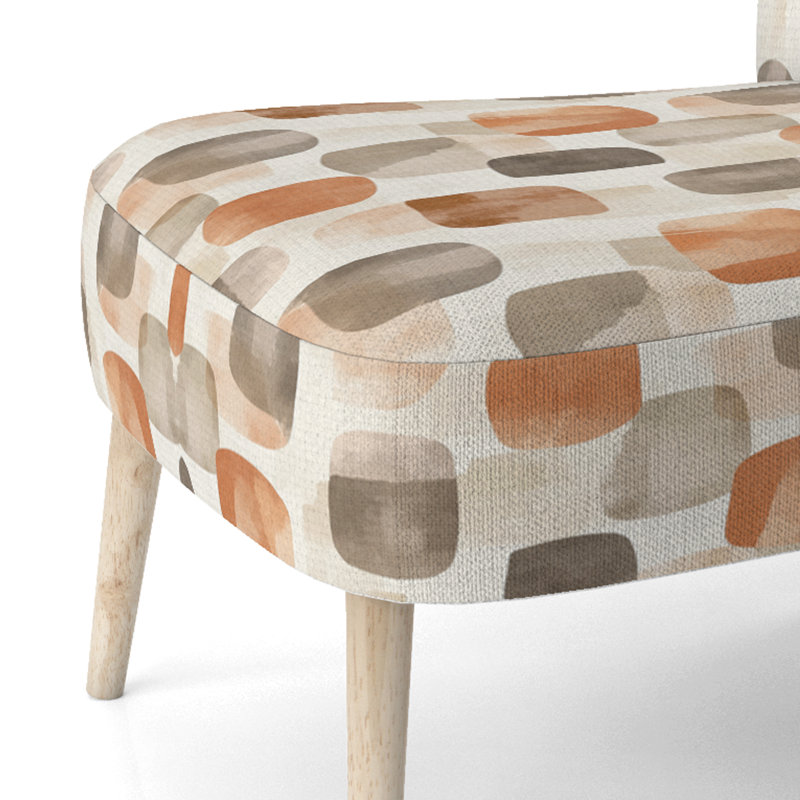 Chaise rembourrée Modern - Chaise d'appoint orange Shibui, Chaise d'appoint sans accoudoirs