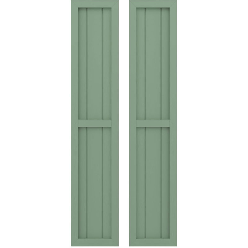 Deux volets à panneaux égaux Americano (par paire), 10 1/2", Vert piste, 45"