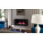 41.3" 1500W Electric Fireplace with 7-Color Flame Effect, Black