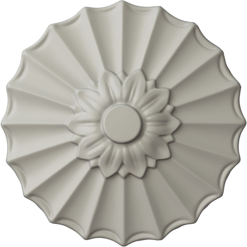 Médaillon de plafond l 9 po x P 1,375 po Shakuras, Pot de crème