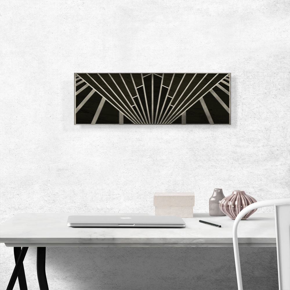 " Geometric Gray Black " ARTCANVAS 