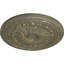 Médaillon de plafond Endurathane Foster, DE 19 1/8 po x P 1 po (convient aux auvents jusqu'à 5 5/8 po), fini gris acier peint à la main-28580459