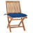 Folding Teak Patio Dining Side Chair with Cushion-1276155560