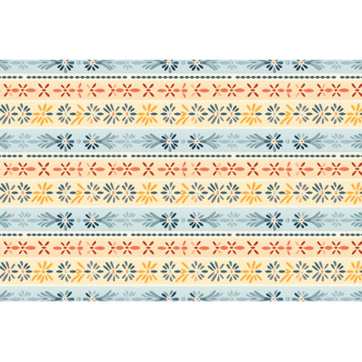 Brazilian Folk Floral Yellow/Blue Microfiber Comforter