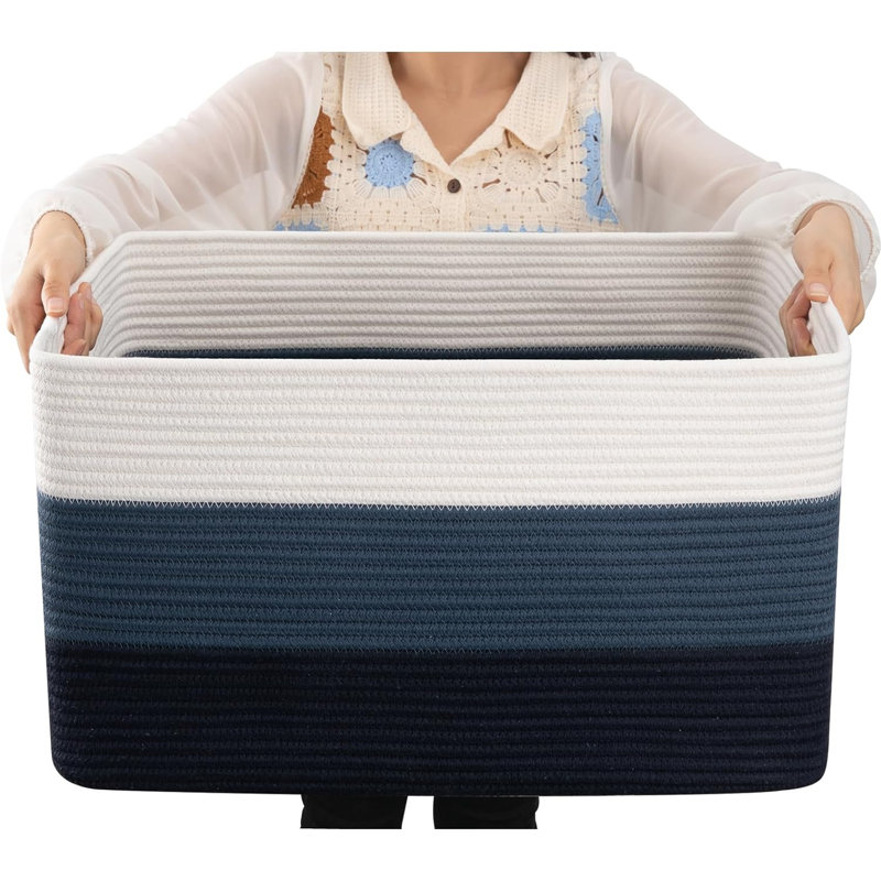 Dovecove Fabric Decorative Basket, Blue, 71