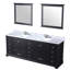 84 po Meuble-lavabo double - Robinet de comptoir en marbre et mobilier de salle de bain en tache de 34 miroirs x P 22 po-1792755757-1792755758