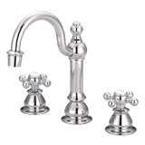 2-handle Bathroom Faucet with Drain Assembly