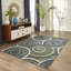 Tapis intérieur / extérieur Bungalow Rose Lohyn Circles Azure-781162484